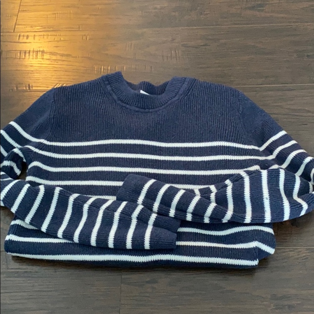 Crew Neck Button Sweater